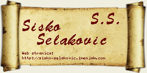 Sisko Selaković vizit kartica